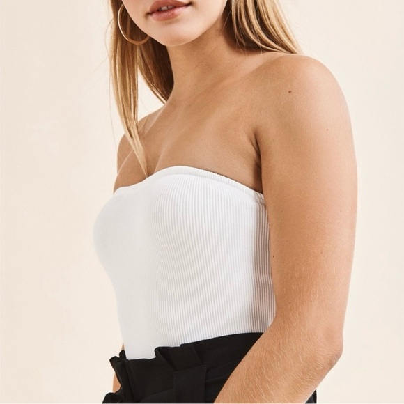 Dynamite White Aria Seamless Tube Top - Picture 2 of 3